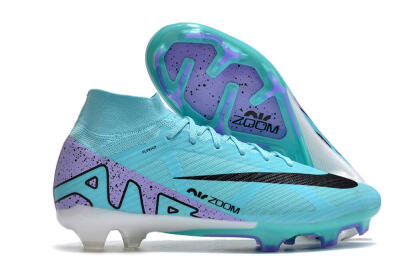 Nike Air Zoom Mercurial Superfly 15 Elite FG High-Tops Soccer Cleats - Blue/Black/Purple
