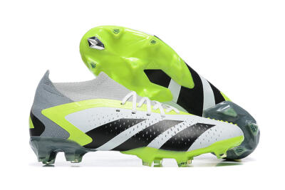 Adidas Predator Accuracy.1 FG High-Tops Soccer Cleats - White/Black/Yellow