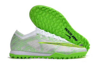 Nike Air Zoom Mercurial Vapor 15 Elite TF Low-Tops Soccer Shoes - Green/White/Silver