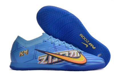 Nike Air Zoom Mercurial Vapor 15 Elite IC Low-Tops Soccer Shoes - Blue/Yellow/Black