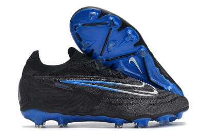 Nike Phantom GX Elite FG Low-Tops Soccer Cleats - Black/Grey/Blue