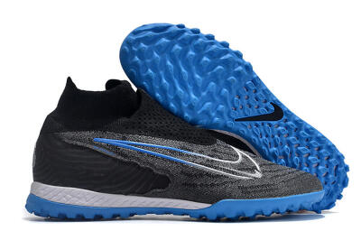 Nike Phantom GX Elite DF Link TF High-Tops Soccer Shoes - Black/Blue/White