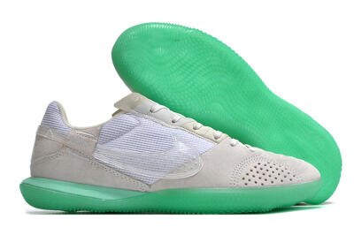 Nike StreetGato IC Low-Tops Soccer Shoes - Grey/White/Green