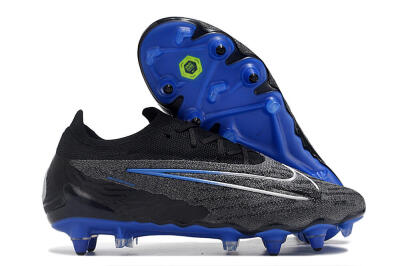 Nike Phantom GX Elite Link Pro SG Low-Tops Soccer Cleats - Black/Grey/Blue
