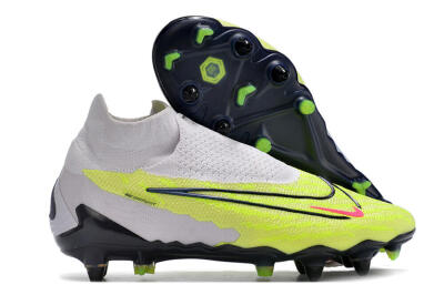 Nike Phantom GX Elite DF Link Pro SG High-Tops Soccer Cleats - White/Green/Black