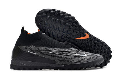 Nike Phantom GX Elite DF Link TF High-Tops Soccer Shoes - Black/White