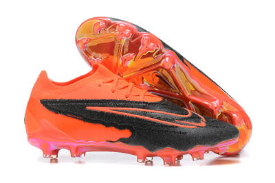 Nike Phantom GX Elite FG Low-Tops Soccer Cleats - Orange/Black/Grey