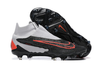 Nike Phantom GX Elite FG High-Tops Soccer Cleats - Black/White/Red