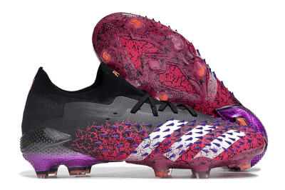 Adidas Predator Freak.1 FG Low-Tops Soccer Cleats - Black/Pink/Purple