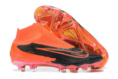 Nike Phantom GX Elite FG High-Tops Soccer Cleats - Orange/Black/Grey