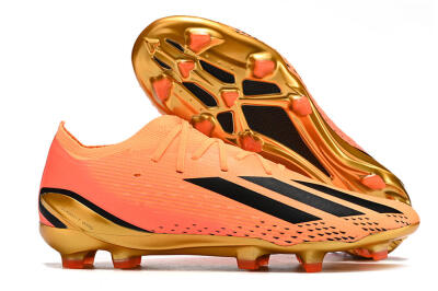 Adidas X Speedportal .1 2022 World Cup Boots FG Low-Tops Soccer Cleats - Orange/Black/Gold