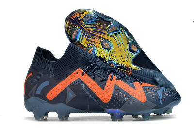 Puma Future Ultimate DNA FG Low-Tops Soccer Cleats - Blue/Orange