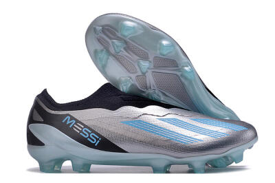 Adidas X Crazyfast+ FG Low-Tops Soccer Cleats - Silver/Blue/Black