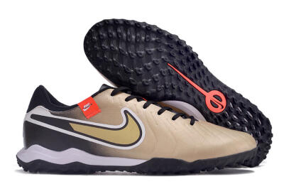 Nike Tiempo Legend 10 Academy TF Low-Tops Soccer Shoes - Brown/Gold/White