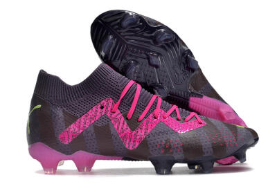 Puma Future Ultimate FG Low-Tops Soccer Cleats - Purple/Pink/Green