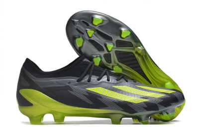 Adidas x Crazyfast.1 FG Low-Tops Soccer Cleats - Black/Green