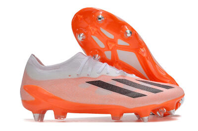 Adidas X Crazyfast.1 SG Low-Tops Soccer Cleats - White/Orange/Black