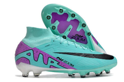 Nike Air Zoom Mercurial Superfly 9 Elite AG High-Tops Soccer Cleats - Blue/Purple/Black