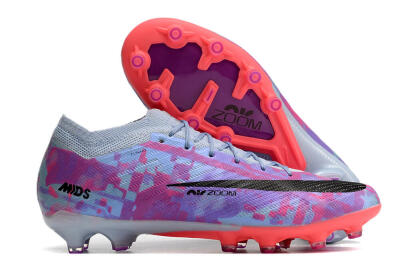 Nike Air Zoom Mercurial Vapor 15 Elite AG Low-Tops Soccer Cleats - Blue/Purple/Pink