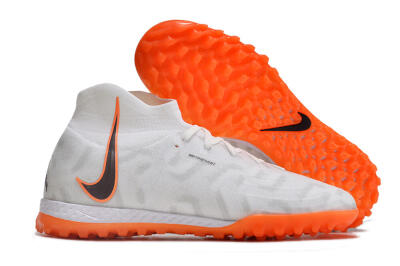 Nike Phantom Luna Elite NU TF High-Tops Soccer Shoes - White/Orange/Grey