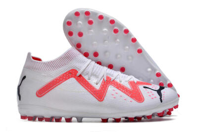 Puma Future Ultimate MG Low-Tops Soccer Cleats - White/Red/Black