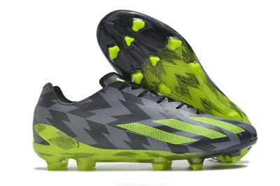 Adidas X Crazyfast+ FG Low-Tops Soccer Cleats - Black/Grey/Green