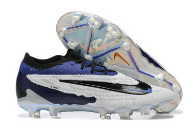 Nike Phantom GX Elite FG Low-Tops Soccer Cleats - Grey/Black/Blue