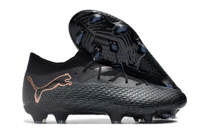 Puma Future Ultimate 2024 FG Low-Tops Soccer Cleats - Black/Blue/Gold