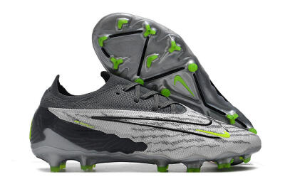 Nike Phantom GX Elite FG Low-Tops Soccer Cleats - Grey/Black/Green