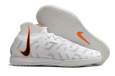 Nike Phantom Luna Elite NU IC High-Tops Soccer Shoes - White/Grey/Black/Orange