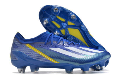 Adidas X Crazyfast.1 Brazil SG Low-Tops Soccer Cleats - Blue/White/Yellow