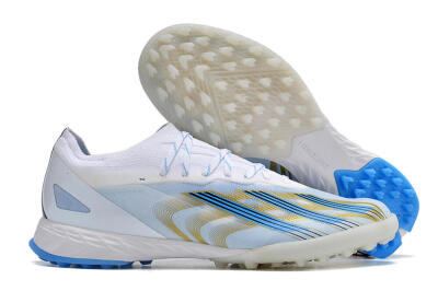 Adidas X Crazyfast.1 TF Low-Tops Soccer Shoes - White/Blue/Gold
