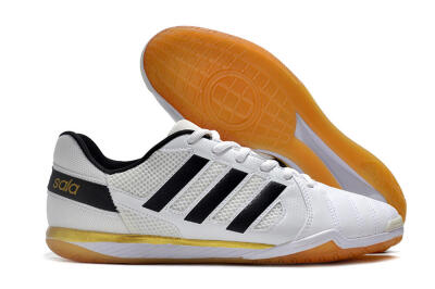 Adidas Top Sala IC Low-Tops Soccer Shoes - White/Black/Gold