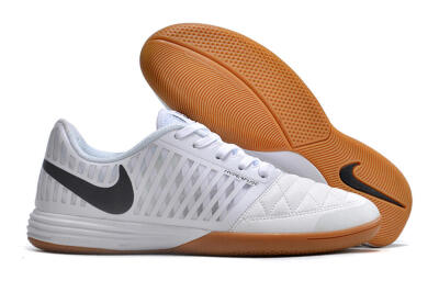 Nike Lunar Gato 2 IC Low-Tops Soccer Shoes - White/Black/Brown