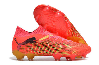 Puma Future Ultimate 2024 FG Low-Tops Soccer Cleats - Red/Orange/Yellow