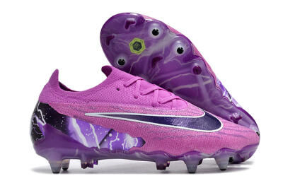 Nike Phantom GX Thunder Elite Link SG Low-Tops Soccer Cleats - Purple/White/Black