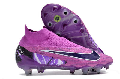 Nike Phantom GX Thunder Elite DF Link SG High-Tops Soccer Cleats - Purple/White/Black
