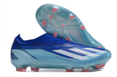 Adidas X Crazyfast.1 Laceless FG Low-Tops Soccer Cleats - Blue/White/Jade