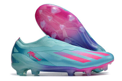 Adidas X Crazyfast+ FG Low-Tops Soccer Cleats - Flash Aqua/Lucid Pink/Lucid Cyan