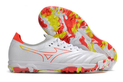 Mizuno Morelia Neo TF Low-Tops Soccer Shoes - White/Red/Yellow