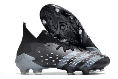 Adidas Predator Freak.1 FG Low-Tops Soccer Cleats - Black/White/Grey
