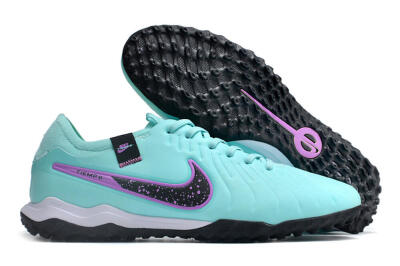 Nike Tiempo Legend 10 TF Low-Tops Soccer Shoes - Blue/Black/Purple