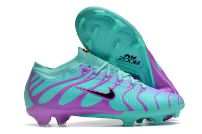 Nike Air Zoom Mercurial Vapor 15 Elite FG Low-Tops Soccer Cleats - Jade/Purple/Black