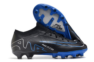 Nike Air Zoom Mercurial Vapor 15 Elite AG Low-Tops Soccer Cleats - Black/Blue/White