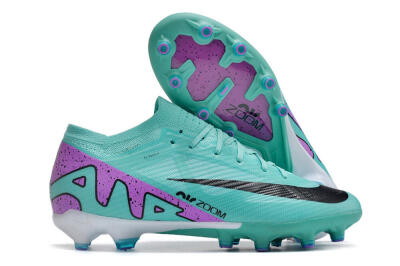 Nike Air Zoom Mercurial Vapor 15 Elite AG Low-Tops Soccer Cleats - Jade/Purple/Black