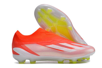 Adidas X Crazyfast+ Laceless FG Low-Tops Soccer Cleats - Red/White/Yellow