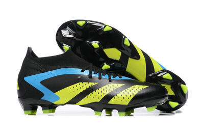 Adidas Predator Accuracy.1 FG High-Tops Soccer Cleats - Black/Blue/Yellow