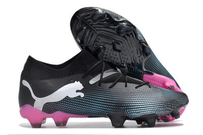Puma Future Ultimate FG Low-Tops Soccer Cleats - Black/Blue/White/Pink