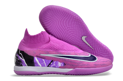 Nike Phantom GX Elite DF Link IC High-Tops Soccer Shoes - Purple/Black/White