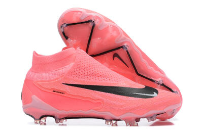 Nike Phantom GX Elite DF Link FG High-Tops Soccer Cleats - Pink/Black/White